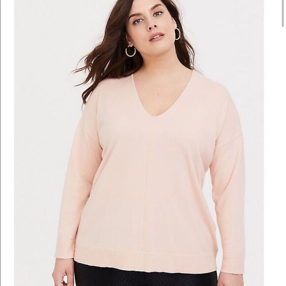 Torrid Blush Sweater Knit Long Sleeve Top Size 3x 22/24 - Picture 1 of 6